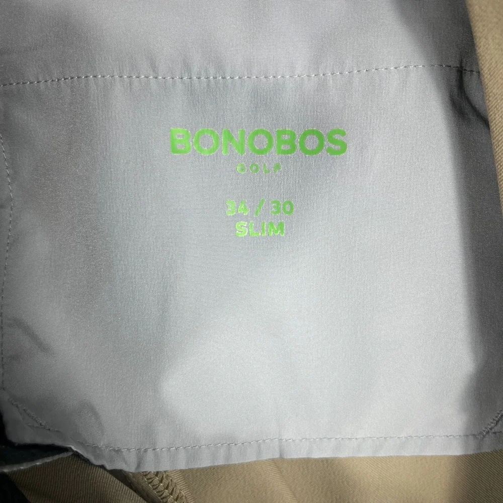Bonobos Golf Pants Mens 34x30 Khaki Tan Performance Stretch‎ Technical Trousers